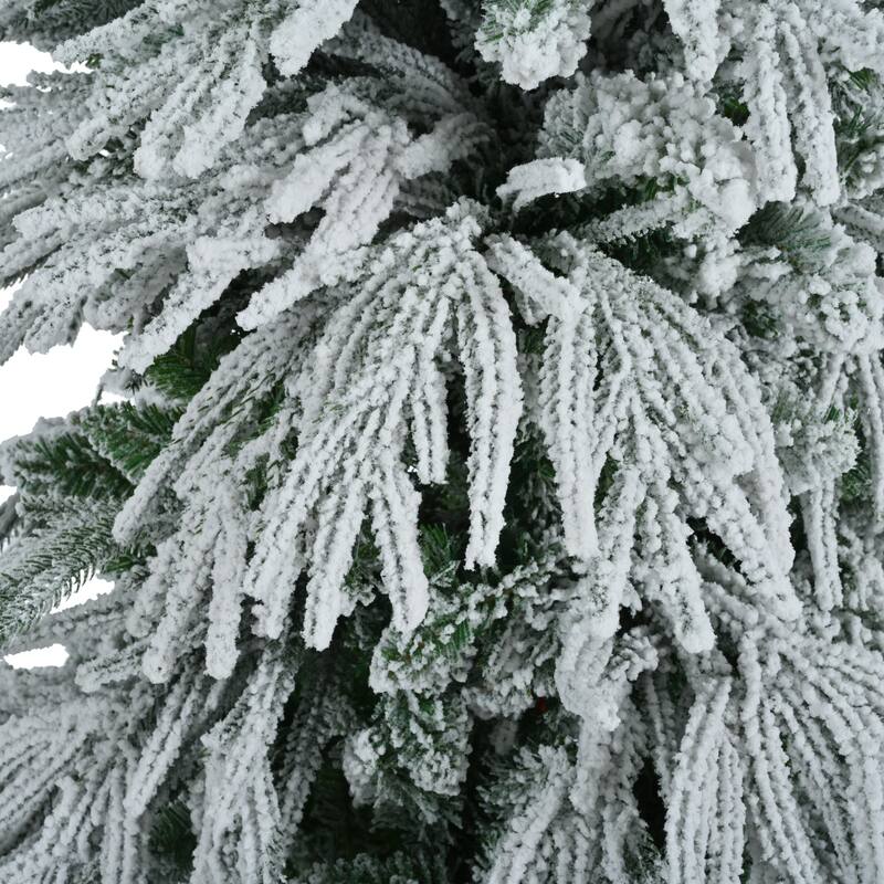 Winter Wonderland 6FT/7.5FT Artificial Christmas Tree with LED Lights and Hinged Branches