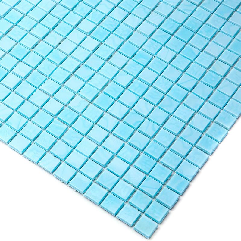 Apollo tile 12" x 12" Skosh Glossy Sea Blue Glass Tile (18.69 sq ft/case) - 20 Pack