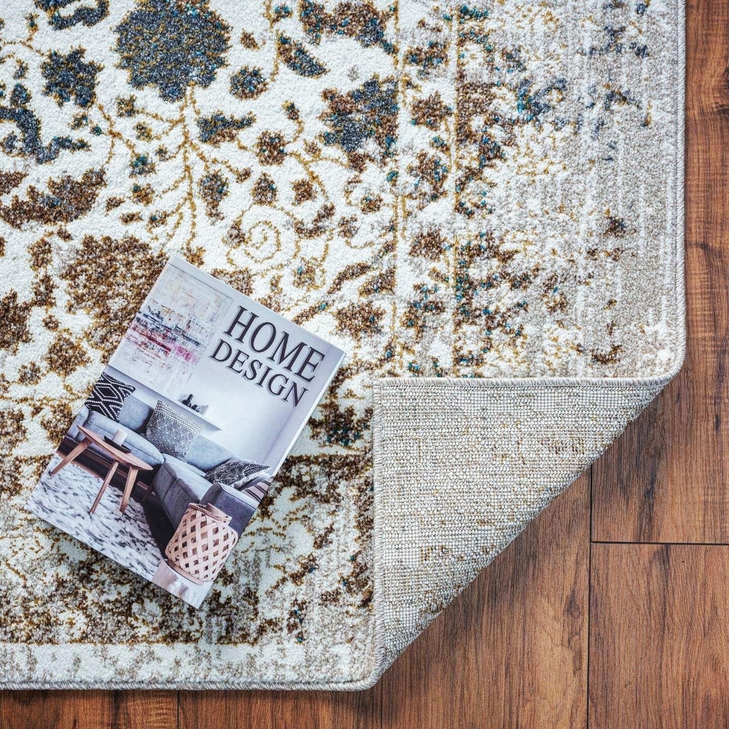 Luxe Weavers Distressed Floral Oriental Area Rug - 8' x 10