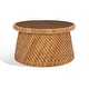 preview thumbnail 2 of 6, SAFAVIEH Couture Lianne Tropical Coastal Boho Rattan Round Coffee Table - 32 in. W x 32 in. D x 18 in. H