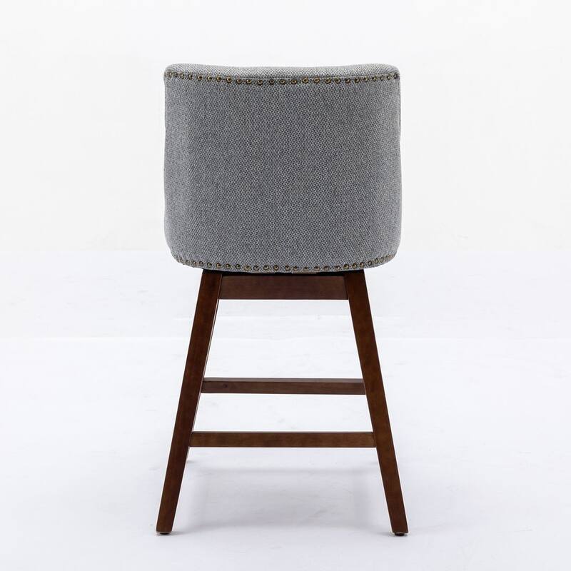 Counter Height Swivel Bar Stools with Backs, Set of 2