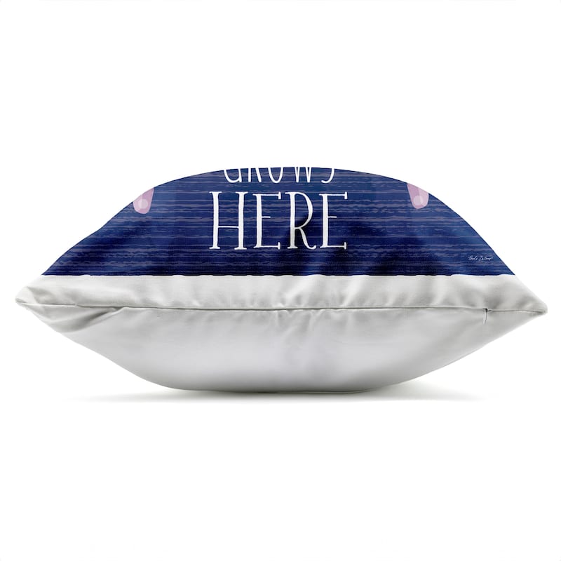 Stupell Love Grows Here Gardening Gloves Printed Outdoor Throw Pillow Design by Nicole DeCamp
