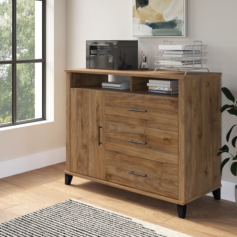 Somerset Home Office Storage Credenza by Bush Furniture - Fresh Walnut