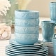 preview thumbnail 3 of 7, Certified International Coastline Blue 16 Piece Dinnerware Set, Service for 4 - 10.50"L x 10.50"W x 1.13"H
