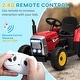 preview thumbnail 5 of 16, Aosom 12V Ride on Tractor with Trailer, 25W Dual Motors, Battery Powered Electric Tractor with Remote Control