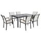 preview thumbnail 2 of 4, Pacific Casual Italica Aluminum & Smoked Glass 7pc Dining Set