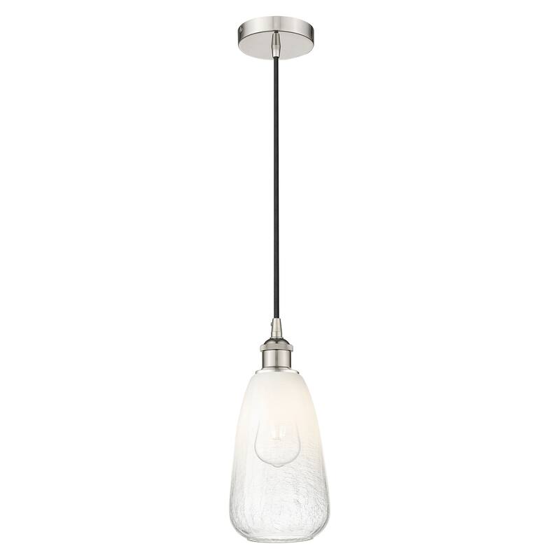 Innovations Lighting Endless Possibilities Edison - Brookhaven Almond - 1 Light 6" Cord Hung Mini Pendant - Polished Nickel/Opal