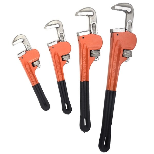 Set Of 3 Pc Steel Jaw and Nuts Heavy Duty Adjustable Pipe Wrench 