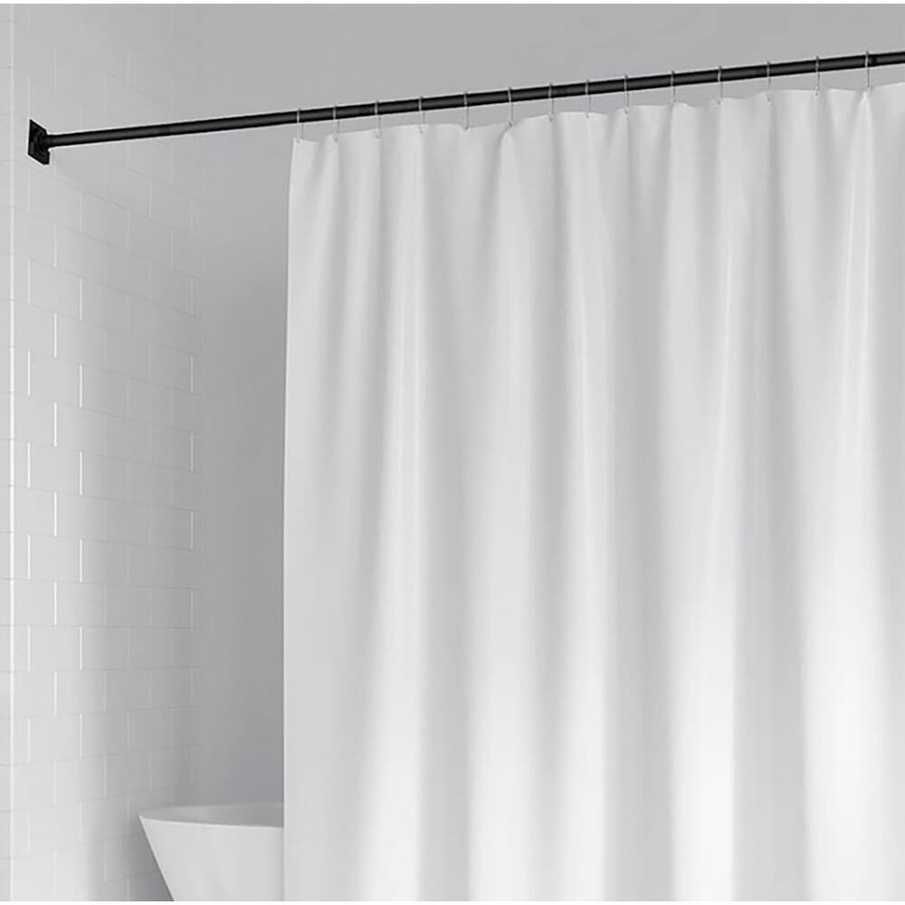 3156'' Matte Black Adjustable Spring Shower Curtain Rods Bed Bath