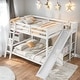 preview thumbnail 18 of 32, Luxury Full over Full Bunk Bed with Ladder, Safety Guaranteed, Slide and Shelves, Maximized Space, Solid Construction White