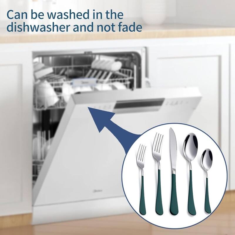 20 Piece 18/0 Stainless Steel Flatware Cutlery Set Service for 4,Mirror Finish