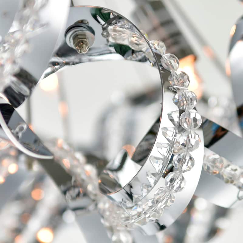 Swivel 13 Light 22in Chrome Flush Mount