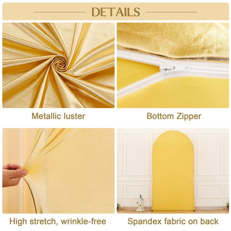 Wedding Arch Cover Double-Sided Spandex Fitted Arch Stand Covers Stretchy Backdrop Cover for Balloon Arches Birthday