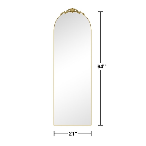 Vintage Arched Full Length Standing Mirror Vanity Floor Mirror