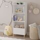 preview thumbnail 3 of 3, White Kids 4-Tier Bookcase Toy Storage Cabinet Organizer for Children's Room