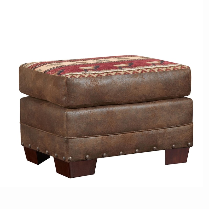 American Furniture Classics Model 8501-00-10 Sierra Lodge Arm Chair with Matching Ottoman