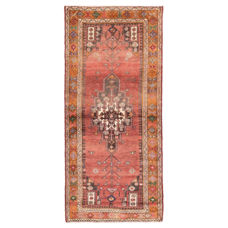 ECARPETGALLERY Hand-knotted Andelz Dark Copper Wool Rug - 3'8 x 8'5