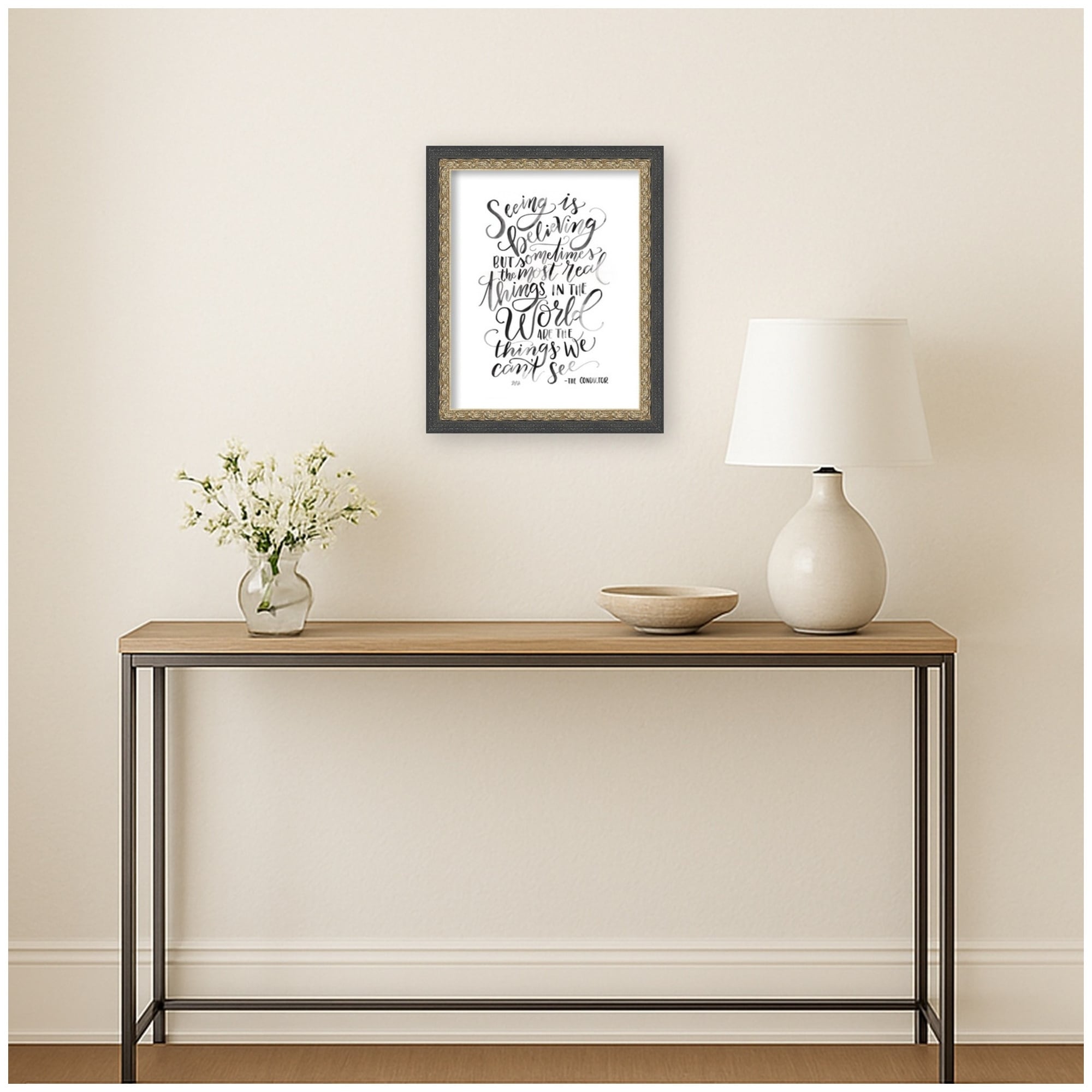 Kate and Laurel LV The Things We Cant See by Valerie McKeehan of Lily and Val Framed Mounted Canvas Wall Art Print