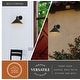 preview thumbnail 4 of 12, VAXCEL Dunbar 1-Light Matte Black and Gold Contemporary Outdoor Wall Sconce, Durable Metal Shade, LED Compatible, Dark Sky