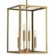 preview thumbnail 1 of 4, Meridian M30008 4 Light 12" Wide Pendant Natural Brass