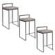 preview thumbnail 12 of 15, Porch & Den Forrest Black Stackable Fully Welded Counter Stool (Set of 3)