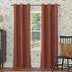 preview thumbnail 27 of 130, Sun Zero Saxon Energy Saving Blackout Grommet Curtain Panel, Single Panel Terracotta - 40 x 0.1 x 63 - 63 Inches