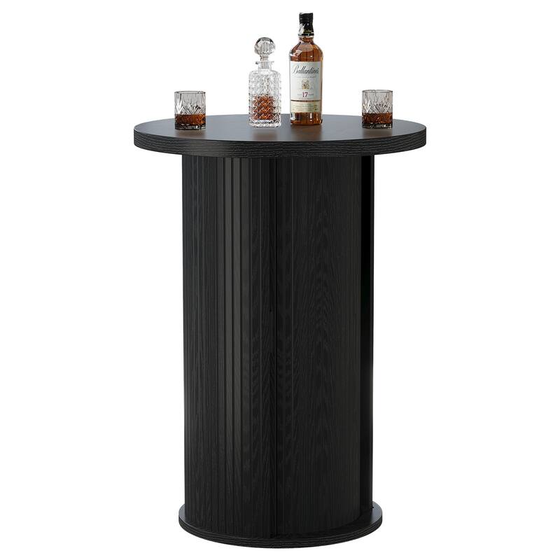 Bar Table, Hidden Storage Cocktail Table, Bistro High Top Pub Unit Kitchen Party Accent Pub Table