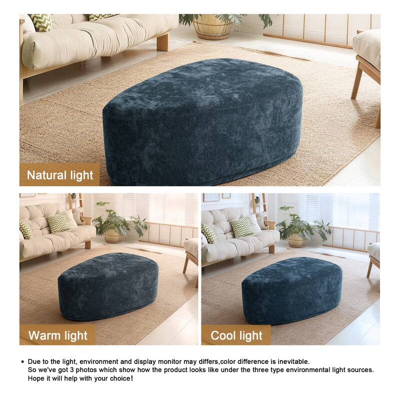 Modern Triangular Upholstered Accent Ottoman