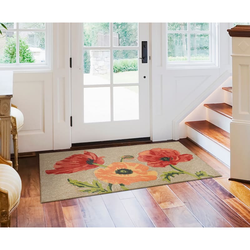 Liora Manne Ravella Icelandic Poppies Indoor/Outdoor Rug
