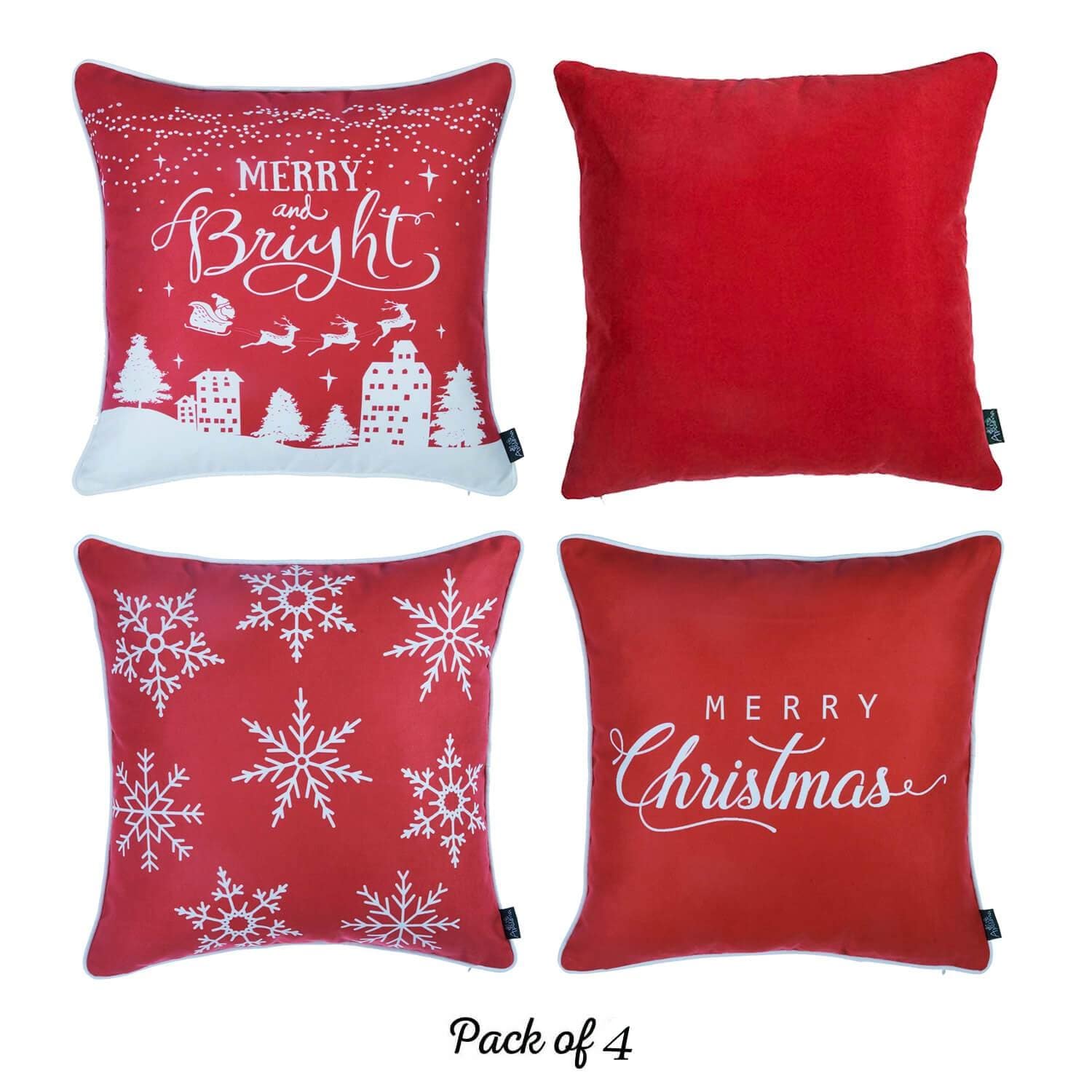 Homey Cozy Embroidery Christmas Holiday Throw Pillow Cover & Insert - On  Sale - Bed Bath & Beyond - 32358283