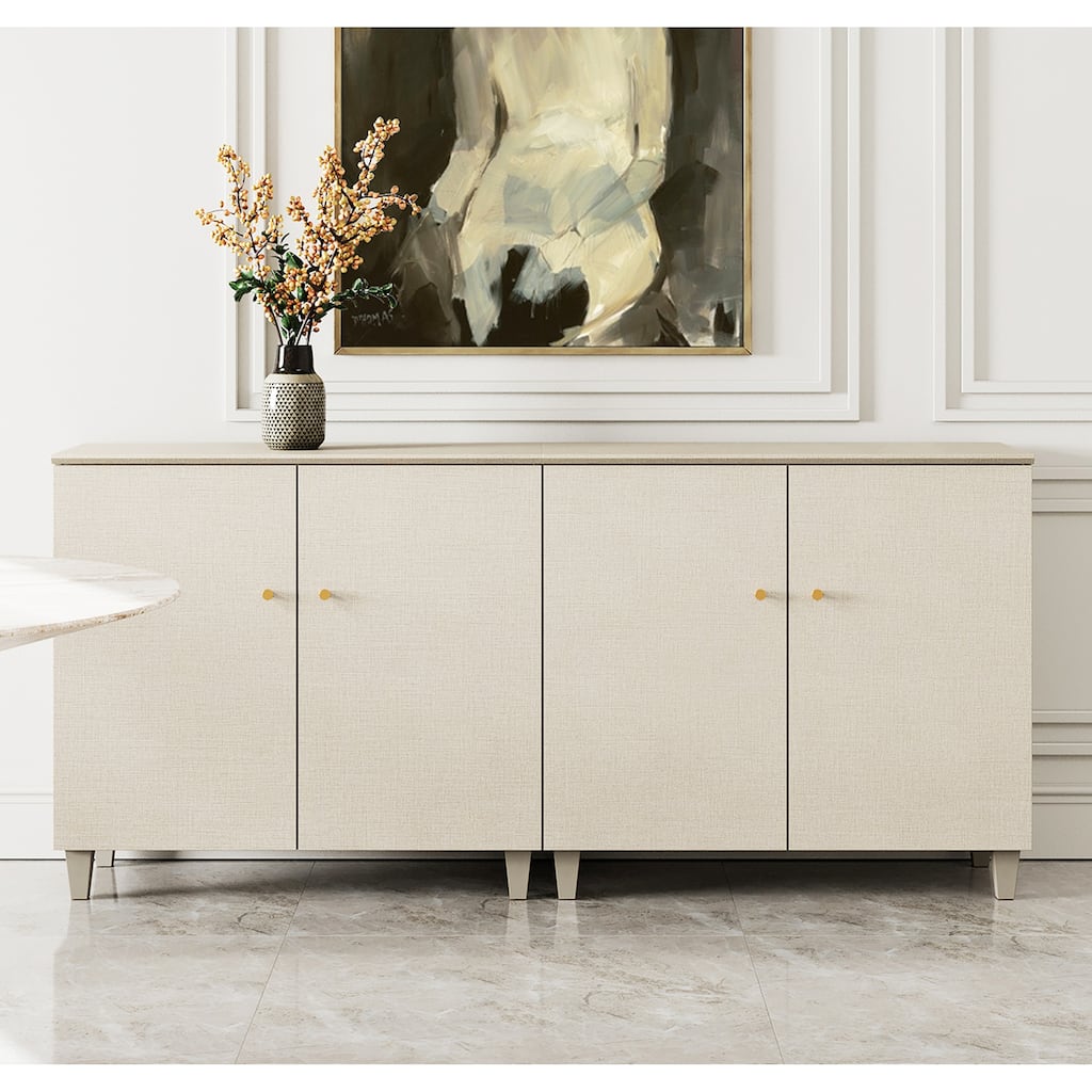 Sideboards Buffet Cabinets with Doors for Dining Room, 32.4"H