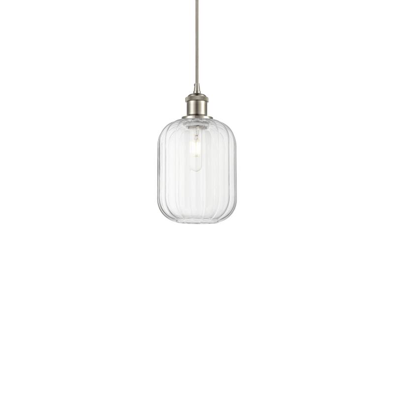 Innovations Lighting 516-1P-12-7 Preston Pendant Preston 7" Wide Mini - Brushed Satin Nickel / Clear