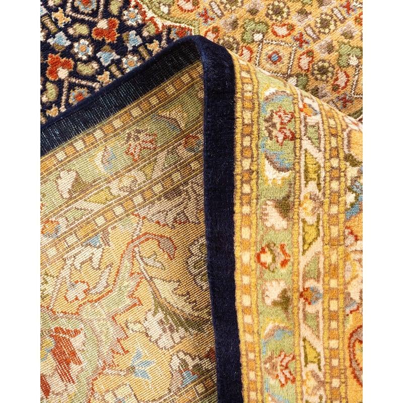 Overton Hand Knotted Wool Vintage Inspired Traditional Mogul Blue Area Rug - 8 x 10