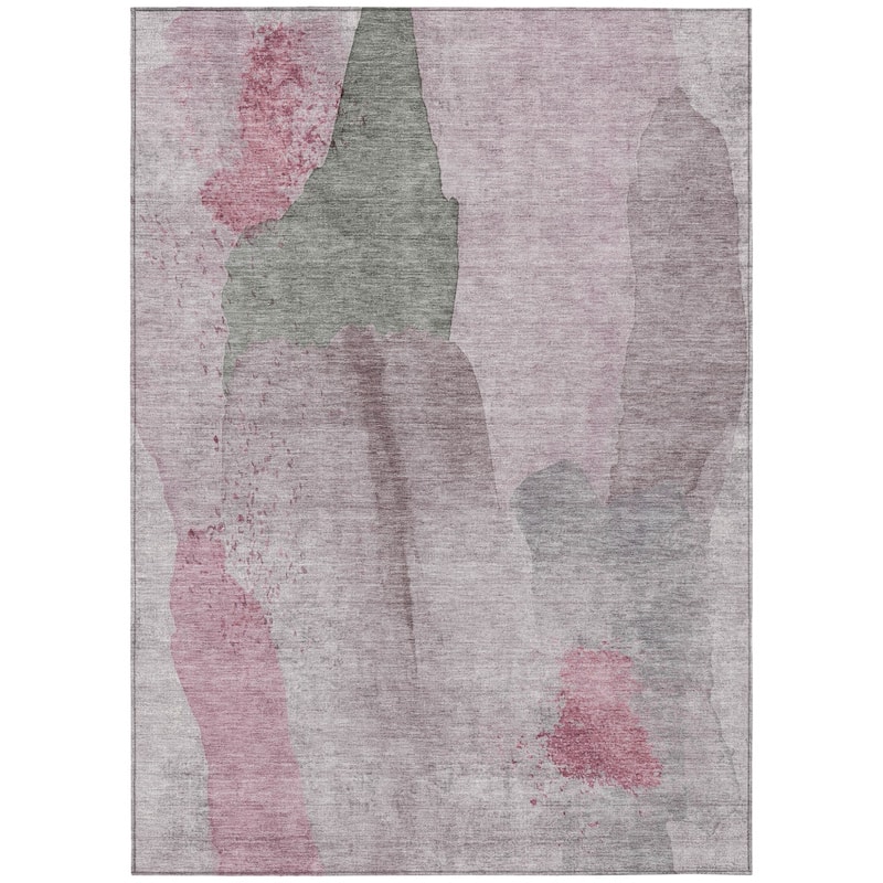HomeRoots Abstract Transitional Rectangle Outdoor Rug