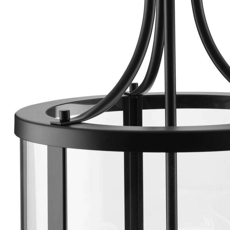 Gilliam Collection Three-Light Matte Black New Traditional Hall & Foyer - 10 in x 10 in x 20.75 in