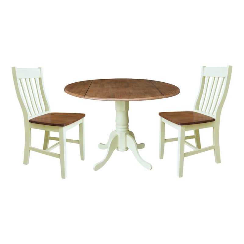 42" Dual Drop Leaf Dining Table with Chairs