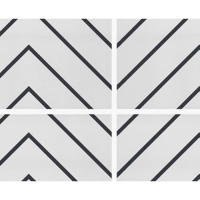 Shaw 436TS Enrich - 8" x 8" Square Floor and Wall Tile - Matte Visual - Noir