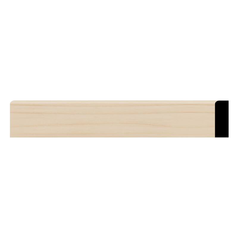 WM887: 3/8-in D x 1-1/4-in W x 96-in L Americraft Solid Hardwood Stain Grade S4S E1E Stop 887 Moulding - Alder