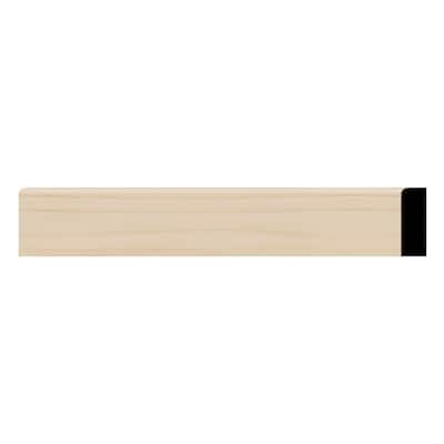 WM887: 3/8-in D x 1-1/4-in W x 96-in L Americraft Solid Hardwood Stain Grade S4S E1E Stop 887 Moulding