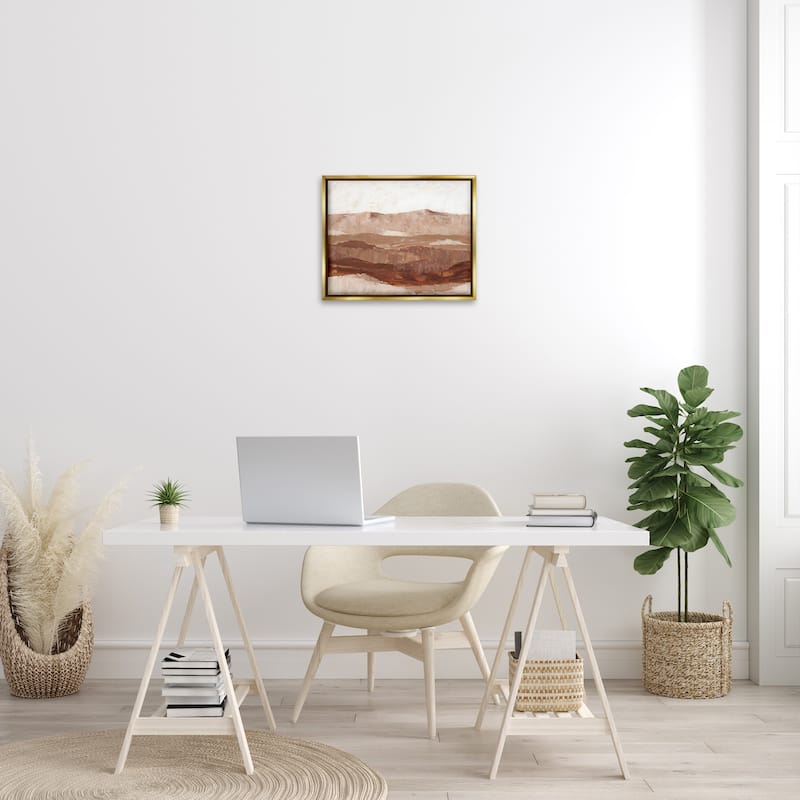 Stupell Abstract Canyon Painting Framed Floater Canvas Wall Art Design by BlursByAI