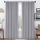 preview thumbnail 123 of 198, Superior Solid Machine Washable Room Darkening Curtains with Back Tabs, Set of 2 42" x 108" - Silver