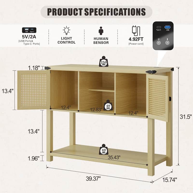 39"Wide Console Table