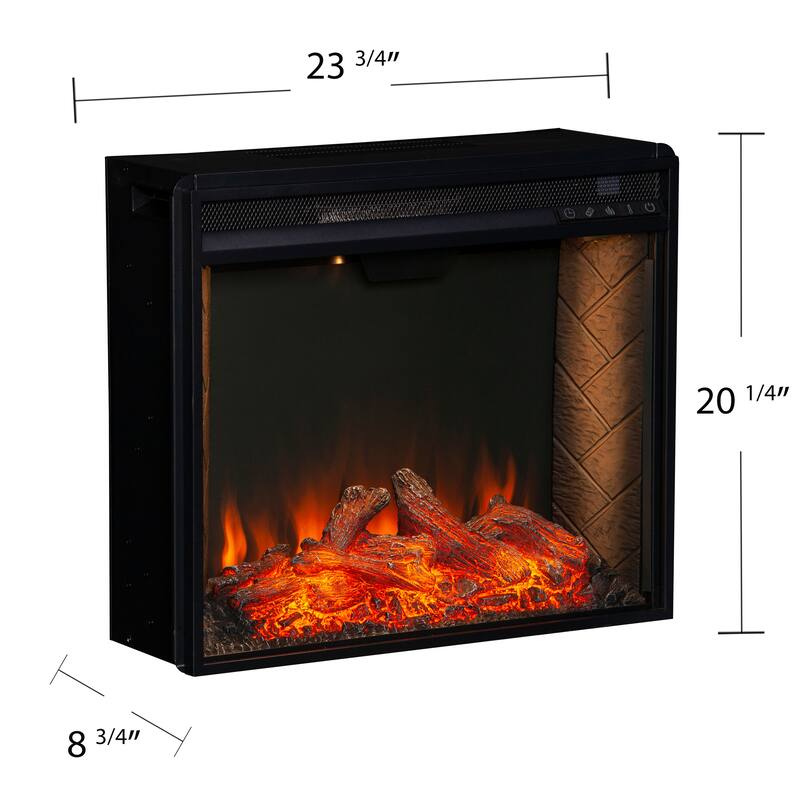 SEI Furniture 23-inch Criss-Cross Electric Firebox - 24"W x 9"D x 20"H