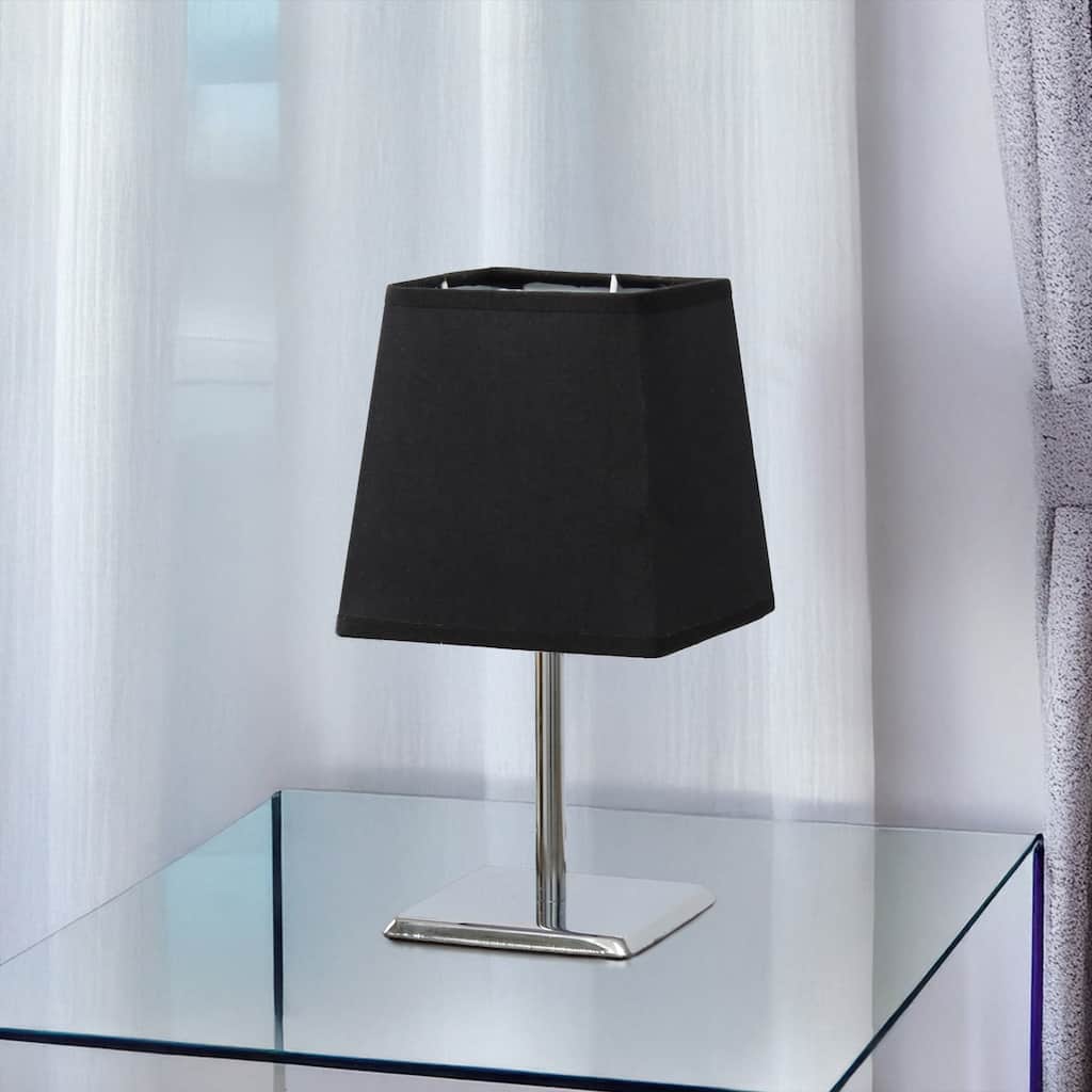 Metal Table Lamp with Geometric Shade - 9.5" - Black