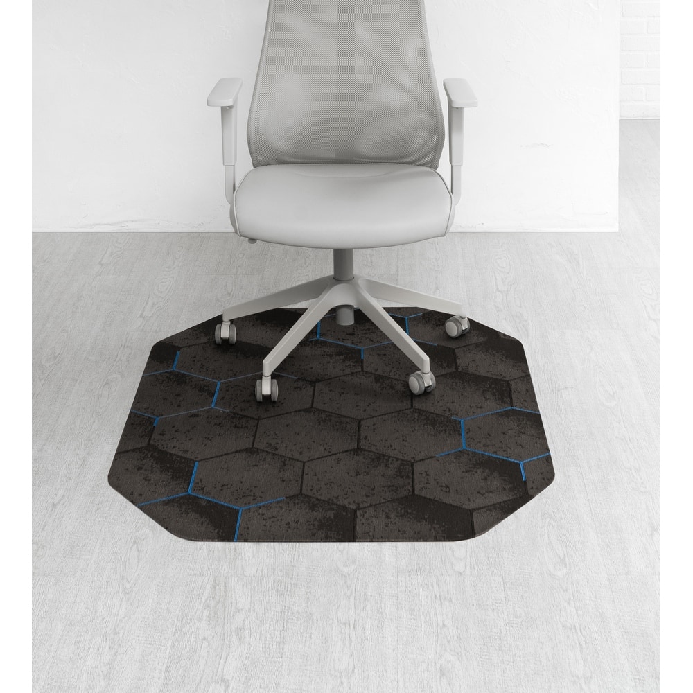 Jani Gaming Chair Mat - Anti-Slip Ergonomic Rug and Chairmat Combo for Home Office, Hard Floor Protector with Smooth Glide