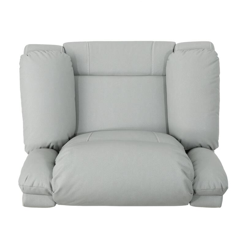 39" Wide Faux Leather Manual Swivel Standard Recliner