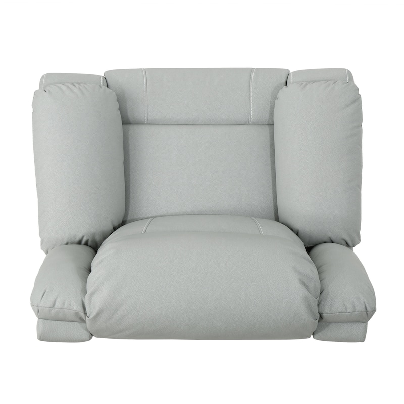 Roomfitters 39" Wide Faux Leather Manual Swivel Standard Recliner, Comfortable Lounge Chair for Living Room