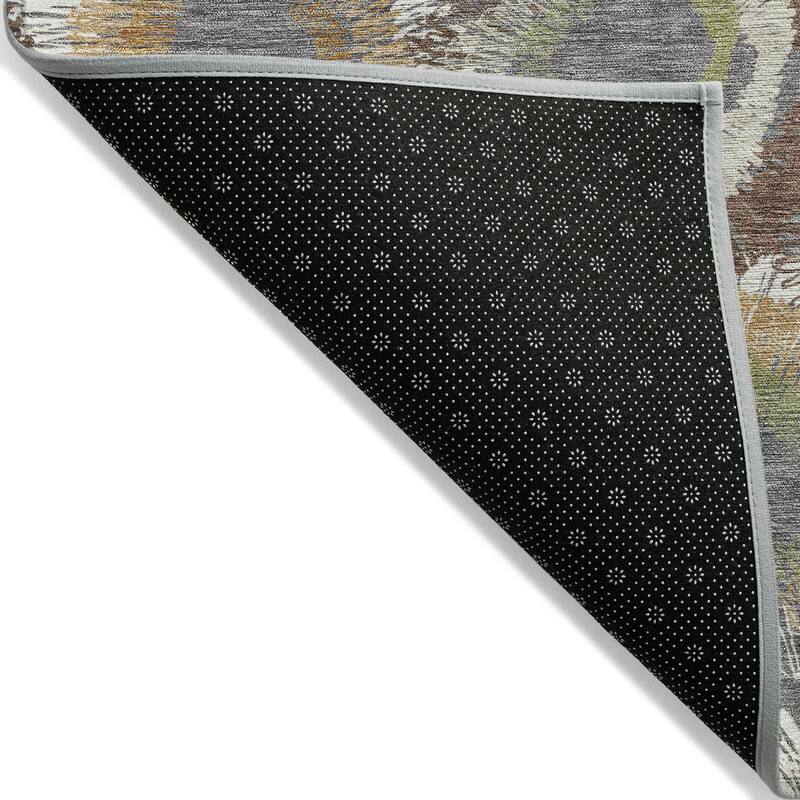 Machine Washable Indoor/ Outdoor Modern Spikey Chantille Rug