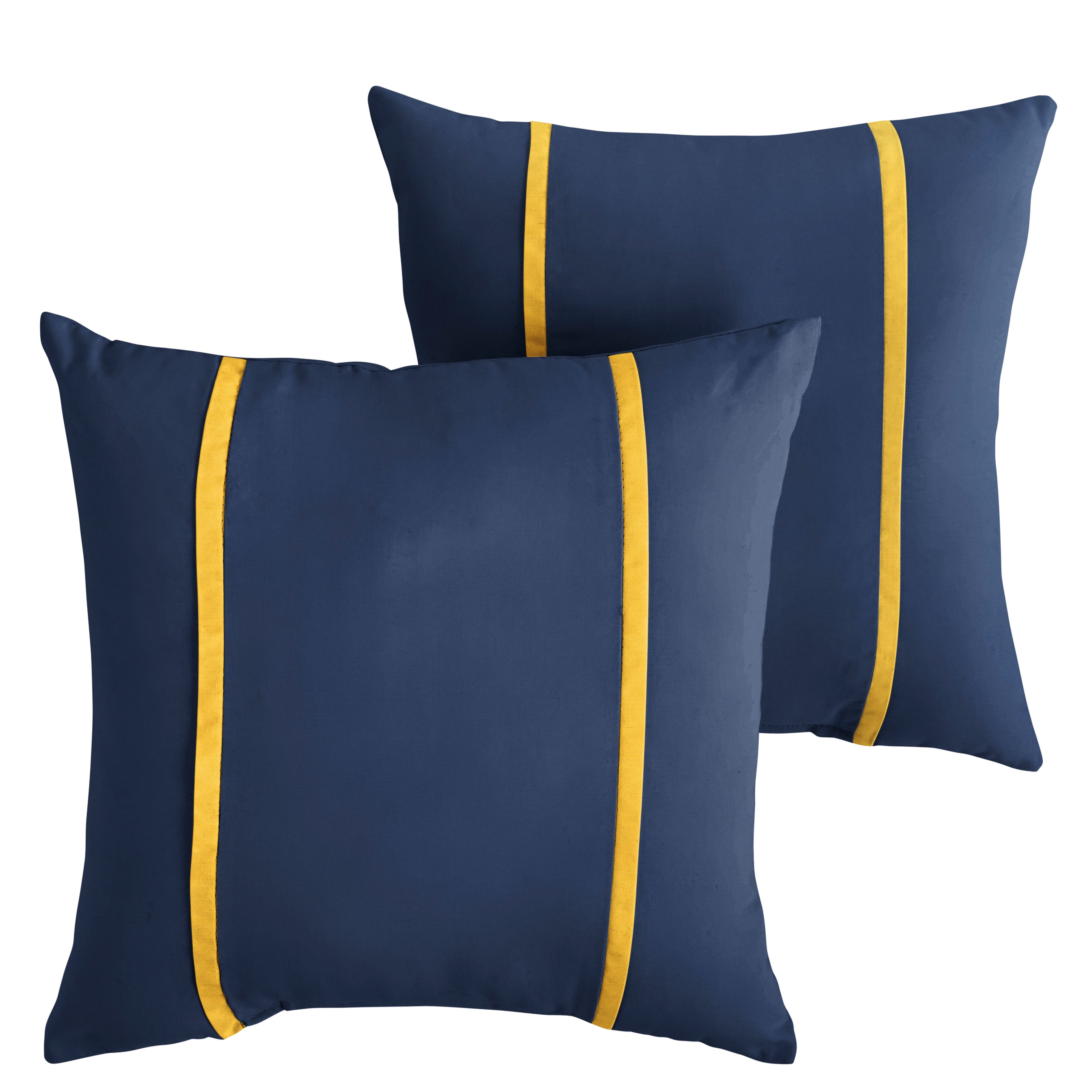 Sorra Home Sunbrella Outdoor Double Petite Flange Pillow Set of 2
