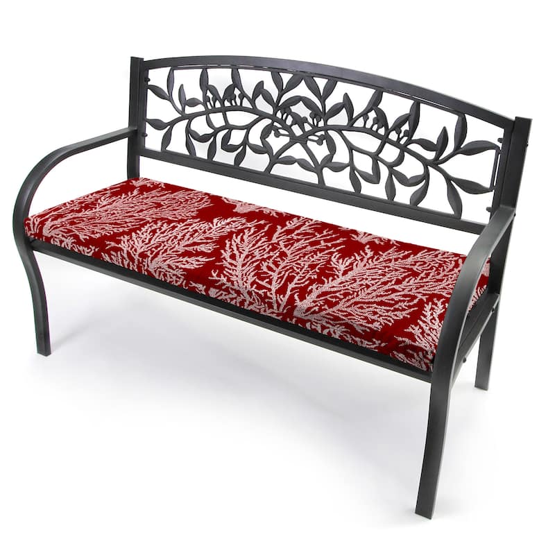 48" x 18" Outdoor Bench Cushion with Ties - 18'' L x 48'' W x 3.5'' H